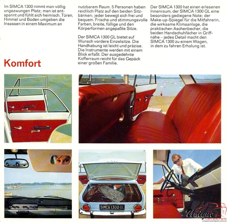 1964 Simca 1300 (Germany) Brochure Page 1